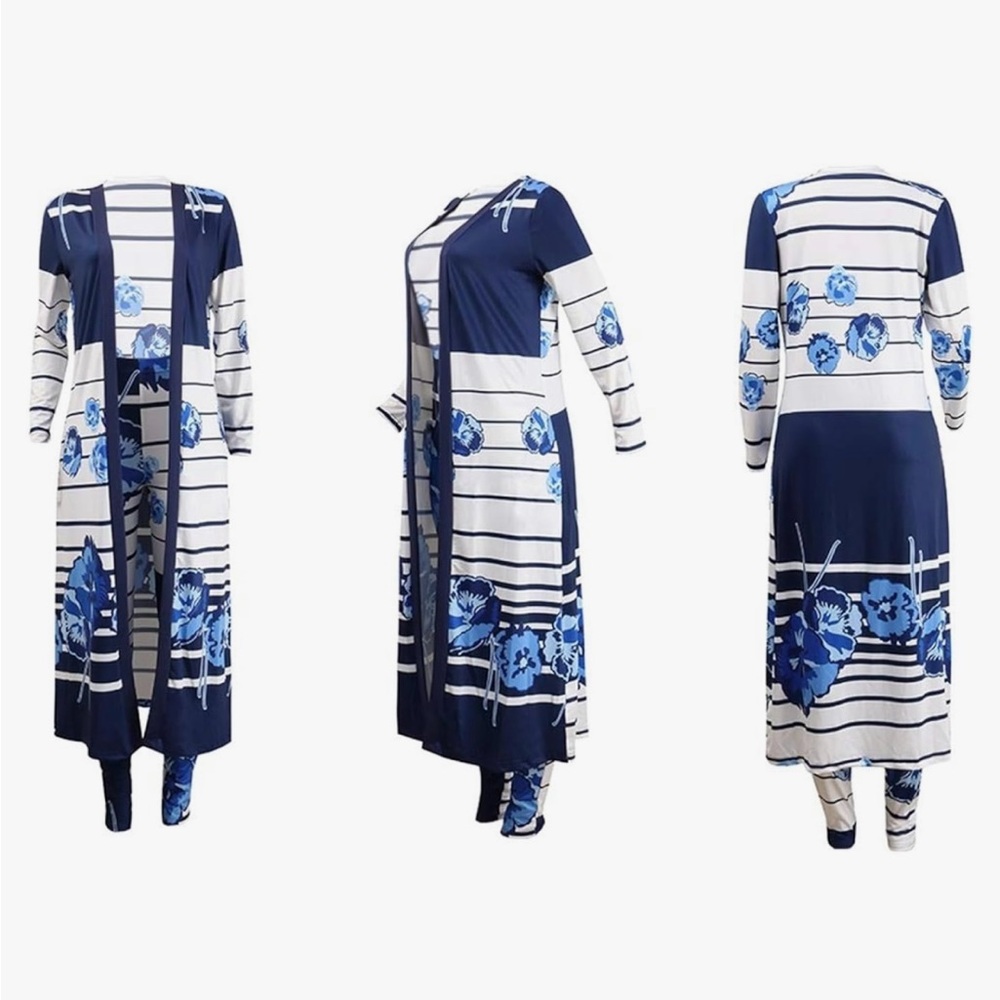 Maxi cardigan pant set